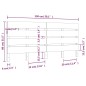 vidaXL Cabecero madera maciza de pino blanco 150x3x80 cm