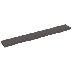vidaXL Estante de pared madera roble tratada marrón oscuro 80x10x2 cm