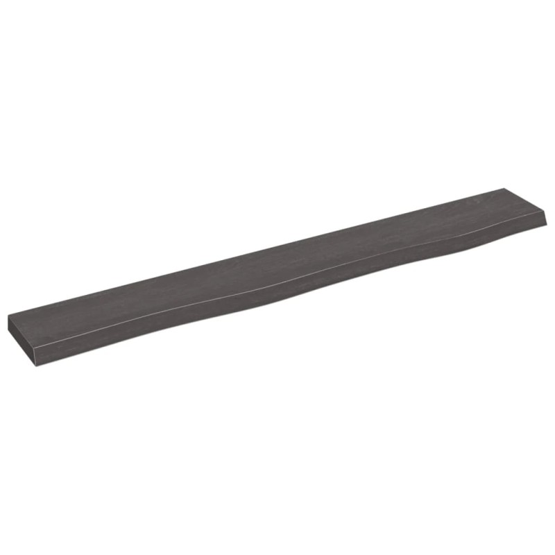 vidaXL Estante de pared madera roble tratada marrón oscuro 80x10x2 cm vidaXL Estante de pared madera roble tratada marrón oscuro 80x10x2 cm
