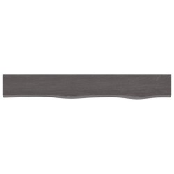 vidaXL Estante de pared madera roble tratada marrón oscuro 80x10x2 cm