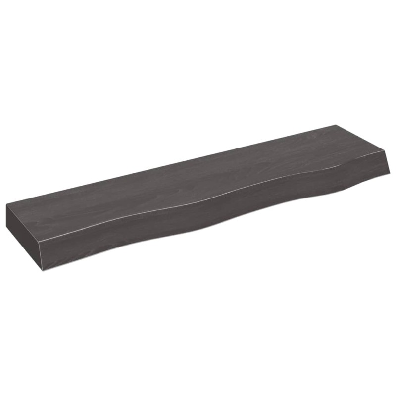 vidaXL Estante de pared madera roble tratada marrón oscuro 80x20x6 cm vidaXL Estante de pared madera roble tratada marrón oscuro 80x20x6 cm