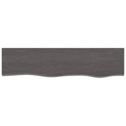 vidaXL Estante de pared madera roble tratada marrón oscuro 80x20x6 cm