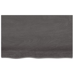 vidaXL Estante de pared madera roble tratada marrón oscuro 80x50x2 cm