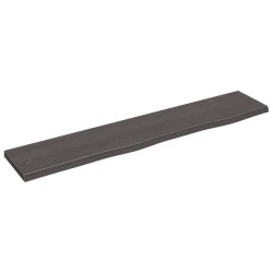 vidaXL Estante de pared madera roble tratada marrón oscuro 100x20x2 cm