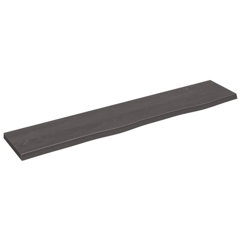 vidaXL Estante de pared madera roble tratada marrón oscuro 100x20x2 cm vidaXL Estante de pared madera roble tratada marrón oscuro 100x20x2 cm