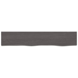vidaXL Estante de pared madera roble tratada marrón oscuro 100x20x2 cm