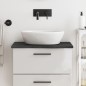 vidaXL Encimera de baño madera maciza tratada gris oscuro 60x50x2 cm vidaXL Encimera de baño madera maciza tratada gris oscuro 60x50x2 cm