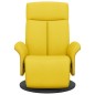vidaXL Sillón reclinable con reposapiés tela amarillo claro vidaXL Sillón reclinable con reposapiés tela amarillo claro