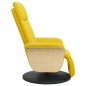 vidaXL Sillón reclinable con reposapiés tela amarillo claro vidaXL Sillón reclinable con reposapiés tela amarillo claro