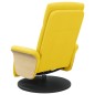 vidaXL Sillón reclinable con reposapiés tela amarillo claro vidaXL Sillón reclinable con reposapiés tela amarillo claro