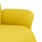 vidaXL Sillón reclinable con reposapiés tela amarillo claro vidaXL Sillón reclinable con reposapiés tela amarillo claro