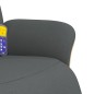 vidaXL Sillón reclinable de masaje con reposapiés tela gris oscuro