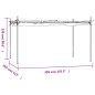 vidaXL Pérgola con cubierta retráctil color crema 395x292x230 cm vidaXL Pérgola con cubierta retráctil color crema 395x292x230 cm