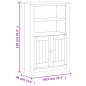 vidaXL Mueble de baño BERG madera maciza de pino blanco 69,5x34x110 cm