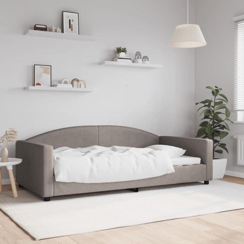 vidaXL Sofá cama tela gris taupe 100x200 cm