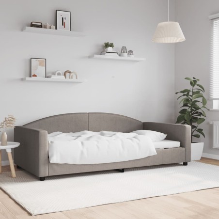 vidaXL Sofá cama tela gris taupe 100x200 cm