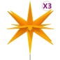 vidaXL Lámpara de Navidad LED plegable 3 unidades amarillo 57 cm vidaXL Lámpara de Navidad LED plegable 3 unidades amarillo 57 cm