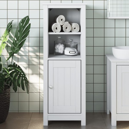 vidaXL Mueble de baño BERG madera maciza de pino blanco 40x34x110 cm