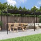 vidaXL Pérgola con cubierta retráctil gris antracita 589x292x230 cm vidaXL Pérgola con cubierta retráctil gris antracita 589x292x230 cm