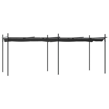 vidaXL Pérgola con cubierta retráctil gris antracita 589x292x230 cm