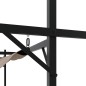 vidaXL Pérgola con cubierta retráctil gris taupe 295x292x230 cm vidaXL Pérgola con cubierta retráctil gris taupe 295x292x230 cm