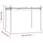 vidaXL Pérgola con cubierta retráctil gris taupe 295x292x230 cm vidaXL Pérgola con cubierta retráctil gris taupe 295x292x230 cm