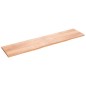 vidaXL Estante pared madera roble tratada marrón claro 220x50x(2-4) cm vidaXL Estante pared madera roble tratada marrón claro 220x50x(2-4) cm