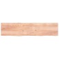 vidaXL Estante pared madera roble tratada marrón claro 220x50x(2-4) cm vidaXL Estante pared madera roble tratada marrón claro 220x50x(2-4) cm