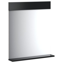 vidaXL Espejo de baño con estante BERG madera maciza negro 60x12x70cm