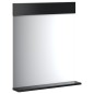 vidaXL Espejo de baño con estante BERG madera maciza negro 60x12x70cm vidaXL Espejo de baño con estante BERG madera maciza negro 60x12x70cm