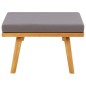 vidaXL Reposapiés de jardín y cojín madera maciza acacia 60x60x29 cm vidaXL Reposapiés de jardín y cojín madera maciza acacia 60x60x29 cm