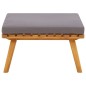 vidaXL Reposapiés de jardín y cojín madera maciza acacia 60x60x29 cm vidaXL Reposapiés de jardín y cojín madera maciza acacia 60x60x29 cm