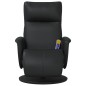 vidaXL Sillón reclinable masaje con reposapiés cuero sintético negro vidaXL Sillón reclinable masaje con reposapiés cuero sintético negro