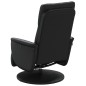 vidaXL Sillón reclinable masaje con reposapiés cuero sintético negro vidaXL Sillón reclinable masaje con reposapiés cuero sintético negro