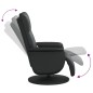 vidaXL Sillón reclinable masaje con reposapiés cuero sintético negro vidaXL Sillón reclinable masaje con reposapiés cuero sintético negro