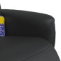 vidaXL Sillón reclinable masaje con reposapiés cuero sintético negro vidaXL Sillón reclinable masaje con reposapiés cuero sintético negro