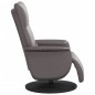 vidaXL Sillón reclinable de masaje con reposapiés cuero sintético gris vidaXL Sillón reclinable de masaje con reposapiés cuero sintético gris
