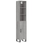 vidaXL Aparador alto madera contrachapada gris Sonoma 34,5x34x180 cm vidaXL Aparador alto madera contrachapada gris Sonoma 34,5x34x180 cm