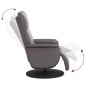 vidaXL Sillón reclinable de masaje con reposapiés cuero sintético gris vidaXL Sillón reclinable de masaje con reposapiés cuero sintético gris