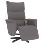 vidaXL Sillón reclinable de masaje con reposapiés cuero sintético gris vidaXL Sillón reclinable de masaje con reposapiés cuero sintético gris