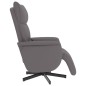 vidaXL Sillón reclinable de masaje con reposapiés cuero sintético gris vidaXL Sillón reclinable de masaje con reposapiés cuero sintético gris