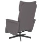 vidaXL Sillón reclinable de masaje con reposapiés cuero sintético gris vidaXL Sillón reclinable de masaje con reposapiés cuero sintético gris