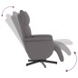 vidaXL Sillón reclinable de masaje con reposapiés cuero sintético gris vidaXL Sillón reclinable de masaje con reposapiés cuero sintético gris