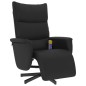 vidaXL Sillón reclinable masaje con reposapiés cuero sintético negro vidaXL Sillón reclinable masaje con reposapiés cuero sintético negro