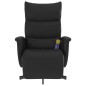 vidaXL Sillón reclinable masaje con reposapiés cuero sintético negro vidaXL Sillón reclinable masaje con reposapiés cuero sintético negro