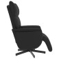 vidaXL Sillón reclinable masaje con reposapiés cuero sintético negro vidaXL Sillón reclinable masaje con reposapiés cuero sintético negro
