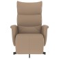 vidaXL Sillón reclinable con reposapiés cuero sintético capuchino vidaXL Sillón reclinable con reposapiés cuero sintético capuchino