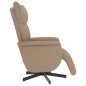 vidaXL Sillón reclinable con reposapiés cuero sintético capuchino vidaXL Sillón reclinable con reposapiés cuero sintético capuchino