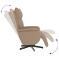 vidaXL Sillón reclinable con reposapiés cuero sintético capuchino vidaXL Sillón reclinable con reposapiés cuero sintético capuchino