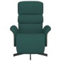 vidaXL Sillón reclinable con reposapiés tela verde oscuro vidaXL Sillón reclinable con reposapiés tela verde oscuro